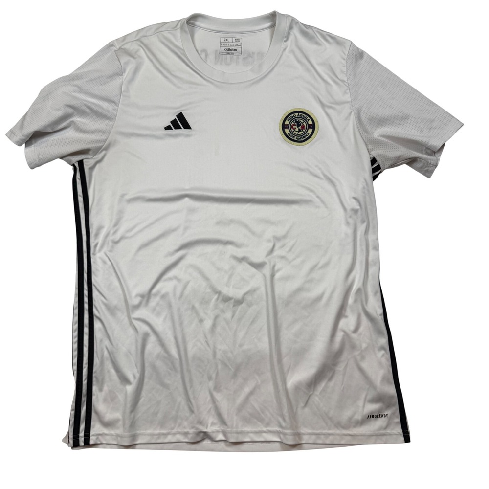 Adidas Nido Aguila Club America Houston City Soccer Jersey‎ White Mens 2XL Slim